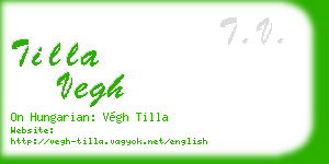tilla vegh business card